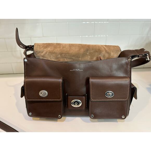 Coach Tabby 36 cargo Turnlock Women's Brown Western Shoulder Bag Rare - Picture 10 of 13